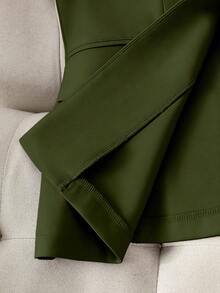 Franclia Women's Solid Color Minimalist Sleeveless Vest, Elegant Lady Style - Army Green - View 6