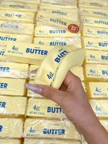 5/10 Pcs Soft Butter Stress Relief Toy - Wet And Elastic Finger Massager For Anxiety Relief And Focus - Multicolor - View 5