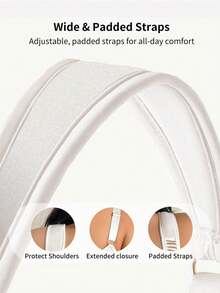 DesireSculpt 1pc Plus Size Wireless Bra - White - View 5