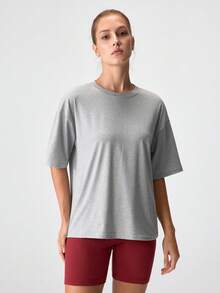 Home Casual Crew Neck T-Shirt Shorts Set - Multicolor - View 3