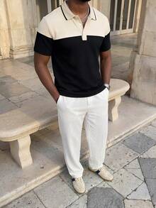 EGENSIO 男士休闲日常Polo衫 - 彩色 - 查看 3