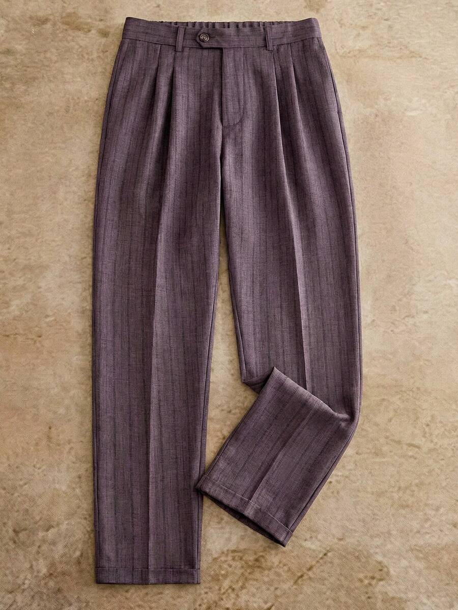 HIMLAND Quần tây ống côn nam kiểu dáng thường ngày, thích hợp cho việc đi làm. - màu đen - Xem 1