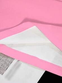 Betty Boop x SHEIN Áo thun nữ tay ngắn cổ tròn in hình hoạt hình - trắng - Xem 4