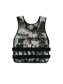 Verstellbare Gewichtsweste 20kg/44lbs Maximallast - Gewichtsweste für Männer & Frauen, ideal für Muskeltraining, Fitness, Gewichtsverlusts, Laufen, Aerobic, Krafttraining, Camouflage/Schwarz, Trainings-Weste mit verstellbarem Gewicht - Verschiedenfarbig - Übersicht 7
