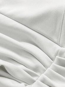 Women's Fashion Sleeveless Hollow Out Ruched Waist Romantic Elegant Daily, Date, Party, Casual Commute Spring Summer Dress - White - View 8