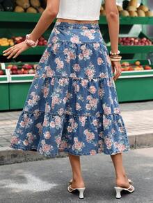 Breezaya Chân váy chữ A thêu họa tiết kiểu Pháp dịu dàng, tôn dáng và thanh lịch. - Rửa trung bình - Xem 2