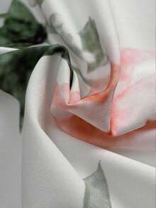 EMERY ROSE 白色碎花V领花瓣袖连体裤，收腰阔腿设计，优雅显瘦，法式碎花连体裤，适合约会和通勤穿着。 - 彩色 - 查看 4