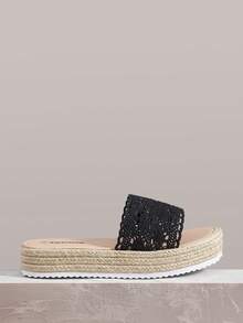 Styleloop Women's Wedge Heel Platform Sandals, Summer Wear, Vacation Atmosphere, Travel Essentials - Black - View 1