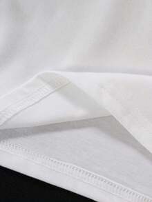 BATMAN X SHEIN 青少年男童圆领短袖休闲T恤， - 白色 - 查看 6