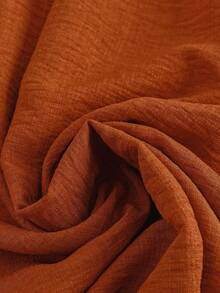 Rusticease Plus Size Women Embroidery Design Round Neck Short Sleeve Casual Dress - Coral Orange - View 5