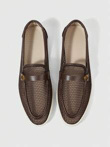 Sleekvia Giày lười nữ đế bằng, thoáng khí và thoải mái, kiểu dáng thường ngày, dành cho mùa xuân hè 2026. - Nâu đậm - Xem 1