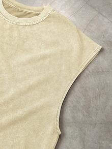 Manfinity EMRG Chaleco casual de verano para hombres, de unicolor, cuello redondo, cómodo y transpirable - Multicolor - Ver 4