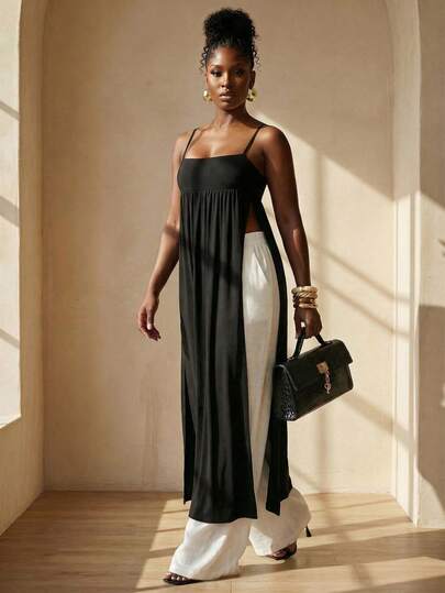 BamGlimmer Áo hai dây hở lưng thiết kế mới mùa xuân, ngày lễ tình nhân, năm mới, phong cách nhiệt đới giản dị, thích hợp cho du lịch, mặc hàng ngày, đi học, dự tiệc và các dịp lễ.