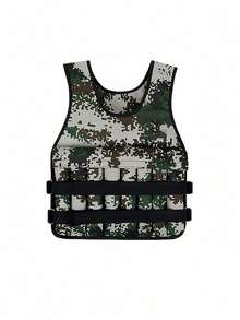 Verstellbare Gewichtsweste 20kg/44lbs Maximallast - Gewichtsweste für Männer & Frauen, ideal für Muskeltraining, Fitness, Gewichtsverlusts, Laufen, Aerobic, Krafttraining, Camouflage/Schwarz, Trainings-Weste mit verstellbarem Gewicht - Verschiedenfarbig - Übersicht 8