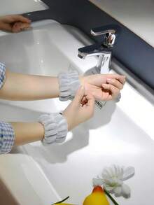 Bộ 3 băng đô spa gồm 1 băng đô rửa mặt, 2 băng đeo cổ tay và 3 băng đô khác, màu hồng nhung mềm mại, có nơ, thích hợp cho nữ và bé gái, dùng trong chăm sóc da, trang điểm, tắm rửa và làm đẹp. - Nhiều màu - Xem 13