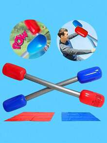 MINKOJA 1 Set Tongkat Jousting Tiup dengan Bantalan; Bahan PVC Tahan Lama, Cocok untuk Interaksi di Bar, Pertemuan di Luar Ruangan, Kegiatan Membangun Tim, Permainan Luar Ruangan, Penghilang Kegelisahan, Pesta, Tongkat Jousting Tiup, Permainan Interaktif Luar Ruangan untuk Dewasa, Alat Peraga Permainan Interaksi Pesta. - MultiWarna - View 3