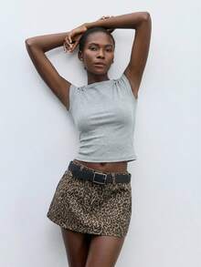 Maija Áo thun nữ dáng ôm, màu trơn, thời trang, đa năng, dễ phối đồ, thích hợp mặc ngoài trời, công sở, đồng phục giáo viên, đồng phục học sinh, trang phục văn phòng. - Xám - Xem 4