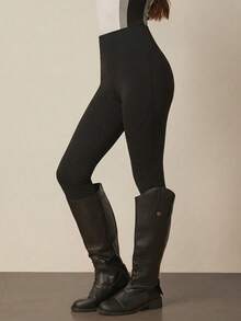 With My Calm With My Calm Legging Olahraga Berkuda Tanpa Jahitan untuk Wanita, Seksi, Modis, dan Nyaman - Hitam - View 5