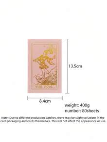 1PC Gold Foil Tarot Cards, Tarot Cards, English Instruction Manual, Color-Printed Tarot Cards, Waterproof PVC Plastic Tarot Cards, Oracle Cards, Party Board Game Cards, Game Entertainment Fortune-Telling Cards, Collectible Gifts - Multicolor - View 4