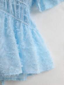 Franclia Áo sơ mi nữ cổ chữ V xếp ly, kiểu dáng thường ngày, đa năng, thích hợp mặc đi làm. - Màu xanh lam - Xem 5