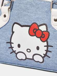 HELLO KITTY AND FRIENDS | SHEIN 1件女士时尚甜美可爱百搭街头学院风Y2K复古卡通图案印花手提包，波士顿包，适合日常购物送礼 - 藍色 - 查看 6