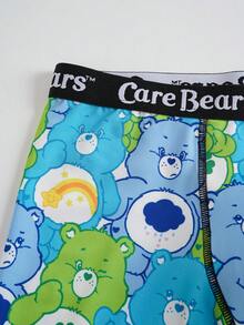 SHEIN X Care Bears 男士字母卡通印花休闲日常平角内裤 - 藍色 - 查看 3