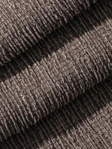 DAZY Spring & Summer Design Sense Shoulder Outfit, Casual, Commute, Professional Wear, Grey Top & Straight Pants Set, Elegant Commute Old Money Style Women 2 Pieces Set - Grey - View 5