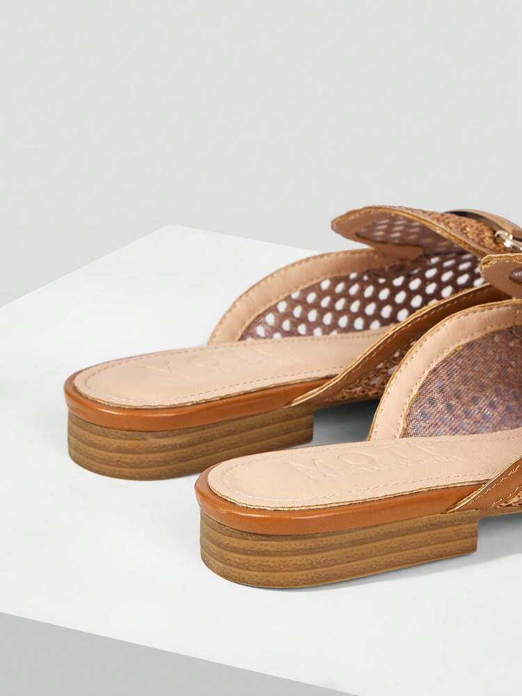 BUCKLE SIMPLE AND GENEROUS FASHION VERSATILE LEISURE WORKPLACE COMMUTE EMPTY WOMEN FLAT SHOES