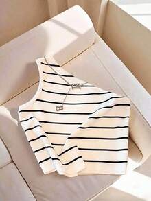 Resyla Women's Striped Casual Versatile Sleeveless Top - Multicolor - View 4