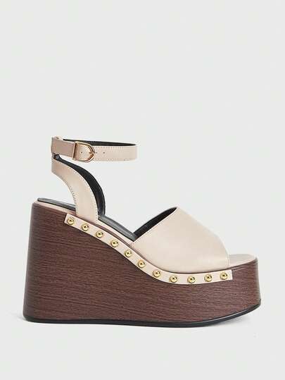 Sugerpunk Giày nữ ngoài trời, kiểu dáng thời trang, đơn giản và thoải mái, đế xuồng, mũi tròn, chất liệu PU, thích hợp cho các buổi tiệc và liên hoan hàng ngày.