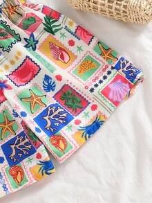 Áo liền quần hai dây in hình sao biển cho bé gái tuổi teen đi nghỉ mát. - Nhiều màu - Xem 5