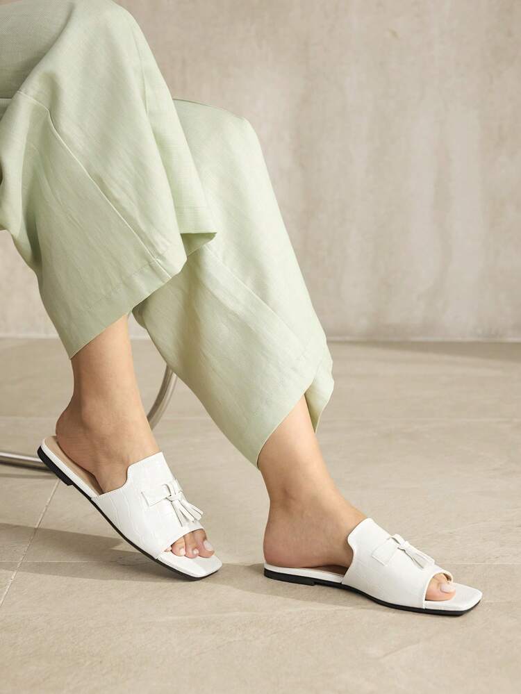WOMEN'S COMFORTABLE SQUARE TOE SUEDE FRINGED FLAT SANDALS VACATION SHOES, FOR SUMMER NEW YEAR HOLIDAY, SPRING SHOES SPRING BREAK EASTER FOR CHRISTMAS