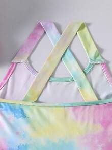 Quần liền thân yoga hở lưng thời trang cho bé gái, chống hở hang, áo liền quần tập nhảy, đồ thể thao tập thể dục, quần vợt, thiết kế dây đeo vai khoét rỗng. - Nhiều màu - Xem 7