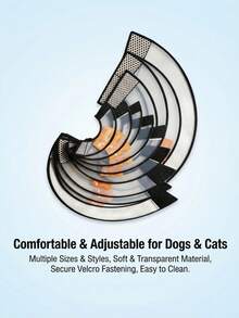 1 chiếc Khăn che đầu cho thú cưng Elizabeth Circle, bảo vệ đầu cho chó, che chắn khi tắm cho chó và mèo, ngăn ngừa trầy xước. Elizabeth Circle - trắng - Xem 1