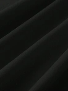 GlowEve 女士夏季无袖褶皱黄色连衣裙，优雅连衣裙 - 黑色 - 查看 3