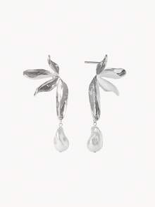 Opalesca Bông tai nữ, Cao cấp/Sang trọng/Đẳng cấp/Đeo hàng ngày/Tối giản, Ngọc trai/Pha lê, Mùa hè/Bãi biển/Dạ hội/Tiệc tùng/Kỳ nghỉ/Du lịch, Đính hôn/Đám cưới/Lời hứa, Cô dâu, Hình trái tim/Hoa, Lõi cổ tích/Lõi nàng tiên cá, Mạ vàng 18K - Bạc - Xem 6