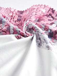 SHEIN 优雅可爱的女婴碎花长袖连衣裙 - 粉色 - 查看 9