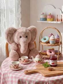 POKOJA LAND 35厘米害羞小象卡通毛绒玩具，可爱的毛绒小象，适合作为儿童礼物、情人节礼物、生日礼物、圣诞节装饰、家居装饰和节日礼物。春夏皆宜。 - 粉色 - 查看 9