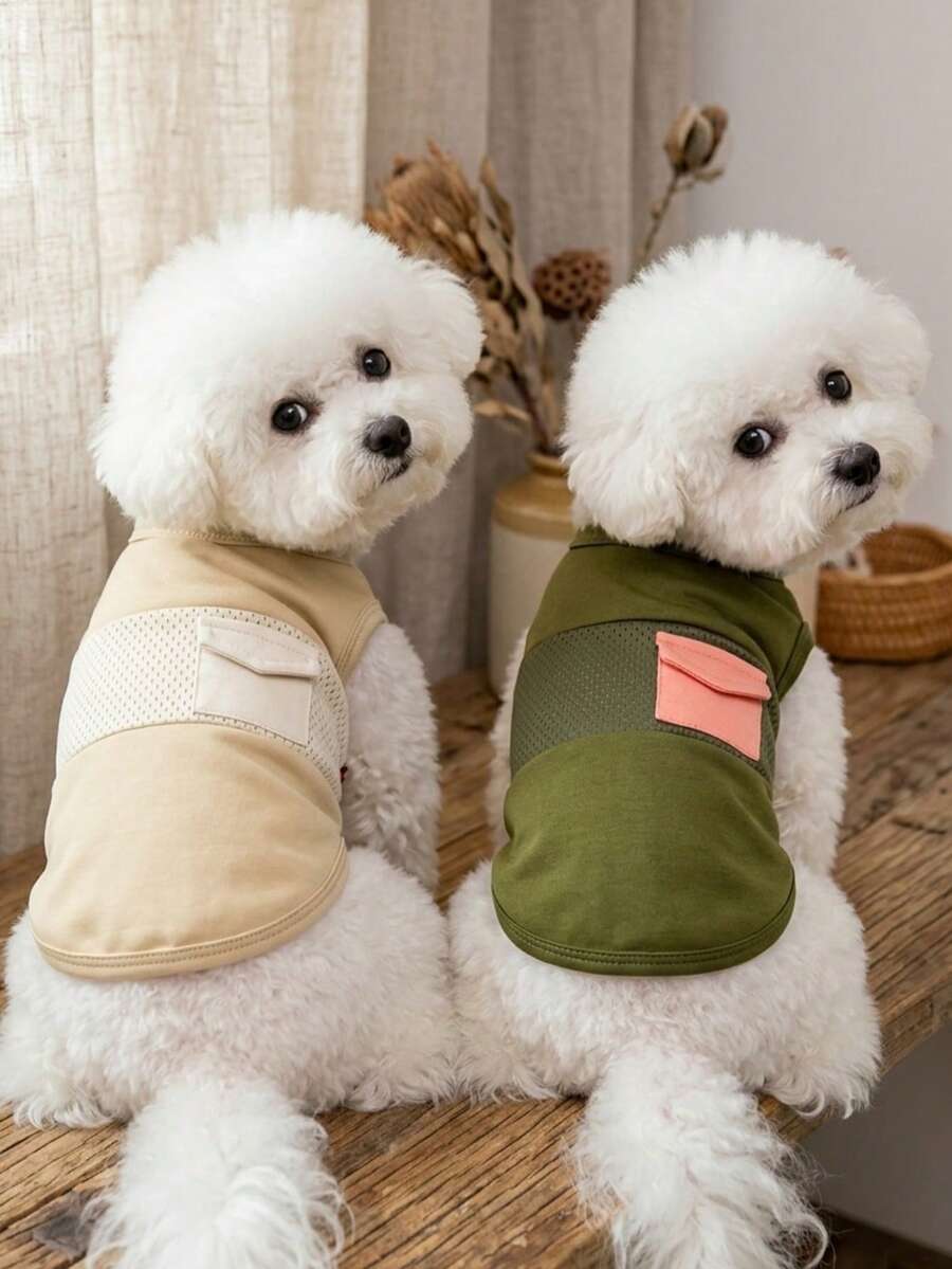 PETSIN 宠物春季新款狗狗服装 动物用品 宠物服装 狗狗背心 猫咪T恤 泰迪熊套装 小型动物服装 休闲酷炫背心 狗狗服装 猫咪服装 春夏两季新款背心
