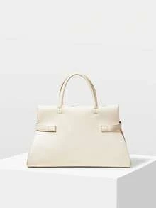 MOTF BOLSO DE MANO PARA MUJER, EXQUISITO Y SENCILLO BOLSO DE GRAN CAPACIDAD PARA IR AL TRABAJO. - Beis - Ver 4