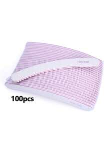 Bộ 5 dũa móng tay cong chuyên nghiệp màu xám, độ nhám 100/180, dụng cụ làm móng, dụng cụ làm móng nghệ thuật, đồ dùng học tập, móng tay, dụng cụ làm móng giả. - Xám - Xem 8