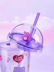 SHEIN X Care Bears 480毫升透明吸管杯 - 紫色 - 查看 4