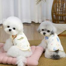 宠物春季新款狗狗服装 动物用品 宠物服装 狗狗背心 猫咪T恤 泰迪熊套装 小型动物服装 休闲酷炫背心 狗狗服装 猫咪服装 春夏两季新款背心 - 彩色 - 查看 12