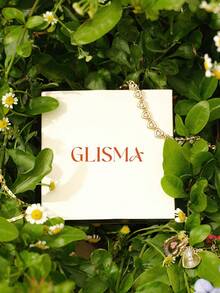 Glisma 18k Gold-Plated Pink Gemstone Full Diamond Delicate Open Ring - Yellow Gold - View 9