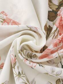 Franclia Women's Elegant Rose Pattern Spaghetti Strap Dress, Suitable For Daily Outings And Vacation - Multicolor - View 3