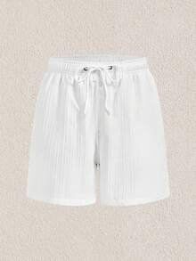 Mercer Haus Men's Solid Beach Set, For Summer Vacation Beach Wear - White - View 5