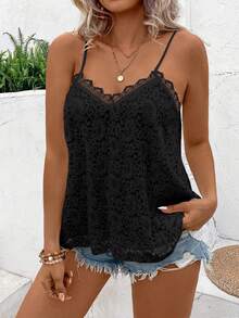 EMERY ROSE Plus-Size Knitted Casual Summer Halter Tops And Vests - Black - View 4