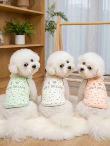PETSIN 宠物春季新款狗狗服装 动物用品 宠物服装 狗狗背心 猫咪T恤 泰迪熊套装 小型动物服装 休闲酷炫背心 狗狗服装 猫咪服装 春夏两季新款背心 - 彩色 - 查看 6