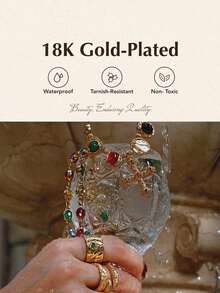 Glisma Women's Devil's Eye Earrings, Suitable For Daily Wear - Gold - View 10