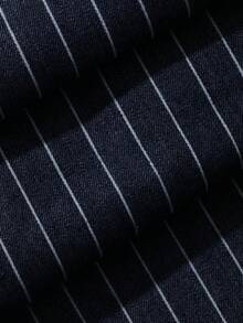 DAZY Conjunto de top tubo a rayas y pantalones vaqueros de pierna ancha para vacaciones y viajes, de corte holgado, para primavera/verano - Azul - Ver 2